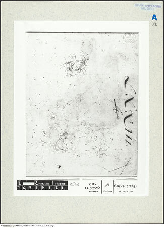 Vorderseite von British Museum [https://www.deutsche-digitale-bibliothek.de/content/lizenzen/rv-ez/] Rückseite, Ein Mann zähmt ein wildes Pferd - , bh505517_recto. Foto.