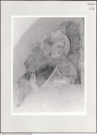 Vorderseite von Sigismondi, Roberto [https://www.deutsche-digitale-bibliothek.de/content/lizenzen/rv-fz/] Lünette mit einem Freskofragment des heiligen Exuperantius - Fragment, bh506249_recto. Foto: Sigismondi, Roberto.