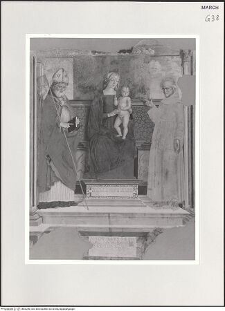 Vorderseite von Sigismondi, Roberto [https://www.deutsche-digitale-bibliothek.de/content/lizenzen/rv-fz/] Madonna mit den Heiligen Exuperantius und Bernhardin von Siena - Gesamtansicht, bh506256_recto. Foto: Sigismondi, Roberto.