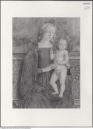 Vorderseite von Sigismondi, Roberto [https://www.deutsche-digitale-bibliothek.de/content/lizenzen/rv-fz/] Madonna mit den Heiligen Exuperantius und Bernhardin von Siena - Ausschnitt, Madonna, bh506257_recto. Foto: Sigismondi, Roberto.