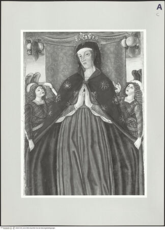 Vorderseite von Sigismondi, Roberto [https://www.deutsche-digitale-bibliothek.de/content/lizenzen/rv-fz/] Flügelaltar mit Schutzmantelmadonna und Heiligen - Madonna, bh507229_recto. Foto: Sigismondi, Roberto.