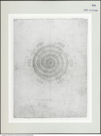 Vorderseite von Getty Research Institute [https://www.deutsche-digitale-bibliothek.de/content/lizenzen/rv-ez/] Entwurf für die Kuppel von Sant'Ivo alla Sapienza - , bh507698_recto. Foto.