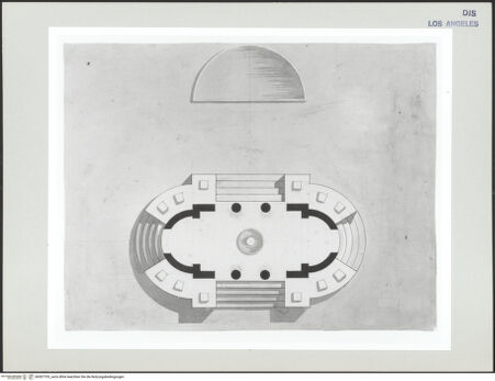 Vorderseite von Getty Research Institute [https://www.deutsche-digitale-bibliothek.de/content/lizenzen/rv-ez/] ZeichnungenGrundriss eines Brunnenhauses - , bh507703_recto. Foto.