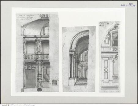 Vorderseite von Getty Research Institute [https://www.deutsche-digitale-bibliothek.de/content/lizenzen/rv-ez/] EntwürfeStudien für einen Saal - , bh507711_recto. Foto.
