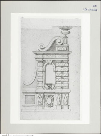 Vorderseite von Getty Research Institute [https://www.deutsche-digitale-bibliothek.de/content/lizenzen/rv-ez/] EntwürfeStudien für einen Portalpfeiler (links) - , bh507715_recto. Foto.