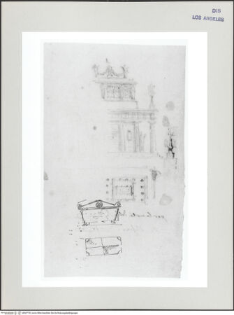 Vorderseite von Getty Research Institute [https://www.deutsche-digitale-bibliothek.de/content/lizenzen/rv-ez/] GrabmonumenteSarkophagstudie - , bh507732_recto. Foto.