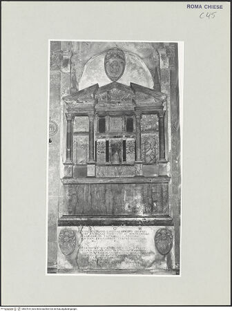 Vorderseite von Sopr. BAS ROMA [https://www.deutsche-digitale-bibliothek.de/content/lizenzen/rv-fz/] Grabmal für Francesco Pisani und Gerolamo Quirini - , bh507815_recto. Foto.