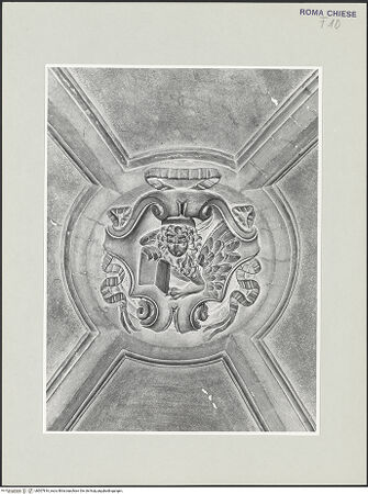 Vorderseite von Sopr. BAS ROMA [https://www.deutsche-digitale-bibliothek.de/content/lizenzen/rv-fz/] Kartusche mit dem Markuslöwen - , bh507816_recto. Foto.