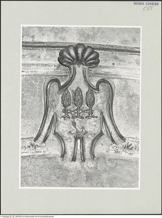 Vorderseite von Sopr. BAS ROMA [https://www.deutsche-digitale-bibliothek.de/content/lizenzen/rv-ez/] Wappen des Kardinals Capranica - , bh507824_recto. Foto.