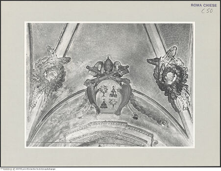 Vorderseite von Sopr. BAS ROMA [https://www.deutsche-digitale-bibliothek.de/content/lizenzen/rv-ez/] Wappen Papst Alexander VII. (Chigi) - , bh507835_recto. Foto.