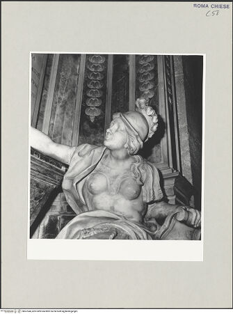 Vorderseite von Sopr. BAS ROMA [https://www.deutsche-digitale-bibliothek.de/content/lizenzen/rv-ez/] Grabmal für Kardinal Pietro Basadonna - Detail: Stärke, bh507840_recto. Foto.