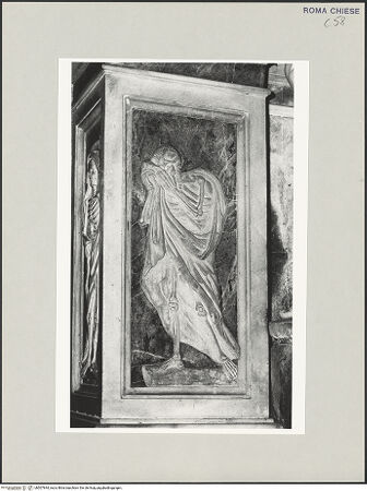 Vorderseite von Sopr. BAS ROMA [https://www.deutsche-digitale-bibliothek.de/content/lizenzen/rv-ez/] Grabmal für Kardinal Pietro Basadonna - Relief auf dem rechten Piedistal, bh507844_recto. Foto.