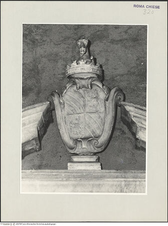 Vorderseite von Sopr. BAS ROMA [https://www.deutsche-digitale-bibliothek.de/content/lizenzen/rv-ez/] Grabmal für Tommaso Contarini - Wappen der Familie Contarini, bh507887_recto. Foto.