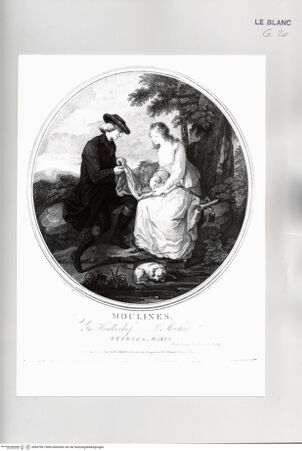 Vorderseite von Istituto Nazionale per la Grafica [http://creativecommons.org/publicdomain/mark/1.0/] L. Sterne, Sentimental Journey, vol. 2: Moulines. Das Taschentuch. Sterne und Maria. - , bh507901. Foto.