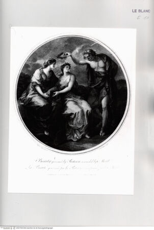 Vorderseite von Istituto Nazionale per la Grafica [http://creativecommons.org/publicdomain/mark/1.0/] Die Schönheit, geleitet von der Vernunft, wird durch das Verdienst belohnt - , bh507906. Foto.