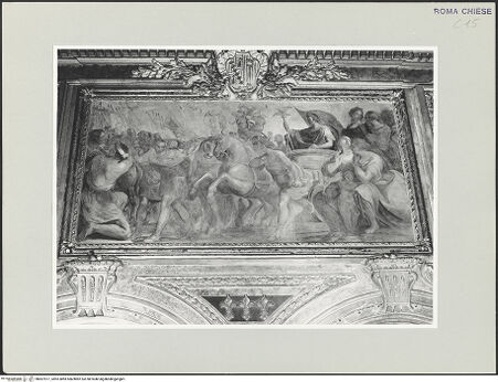 Vorderseite von Sopr. BAS ROMA [https://www.deutsche-digitale-bibliothek.de/content/lizenzen/rv-ez/] Abdon und Sennen werden in Ketten gelegt und zum kaiserlichen Triumph nach Rom gebracht - , bh507977_recto. Foto.