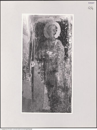 Vorderseite von Sopr. BAS NA [https://www.deutsche-digitale-bibliothek.de/content/lizenzen/rv-ez/] Reste einer Freskoausstattung - Johannes der Evangelist, bh508137_recto. Foto.