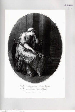 Vorderseite von Istituto Nazionale per la Grafica [http://creativecommons.org/publicdomain/mark/1.0/] Penelope trauert über dem Bogen des Odysseus - , bh508153. Foto.
