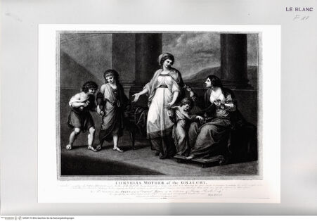 Vorderseite von Istituto Nazionale per la Grafica [http://creativecommons.org/publicdomain/mark/1.0/] Cornelia, die Mutter der Gracchen, 5. Zustand - , bh508170. Foto.