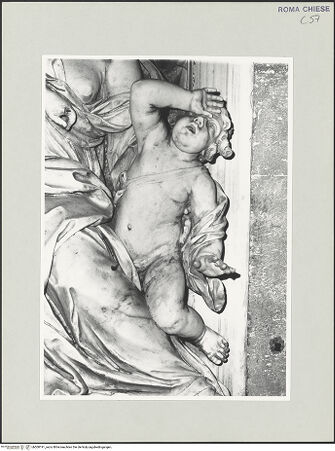 Vorderseite von Sopr. BAS ROMA [https://www.deutsche-digitale-bibliothek.de/content/lizenzen/rv-ez/] Grabmal für Luigi Priuli - rechte Allegorie: Caritas, Detail, bh508191_recto. Foto.