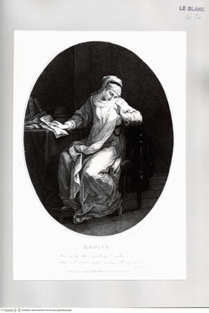 Vorderseite von Istituto Nazionale per la Grafica [http://creativecommons.org/publicdomain/mark/1.0/] A. Pope, Abelard and Heloise: Heloise wird vom Kummer überwältigt, als sie Abelards Briefe liest - , bh508201. Foto.