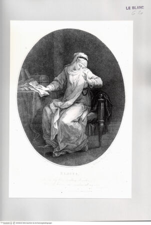 Vorderseite von Istituto Nazionale per la Grafica [http://creativecommons.org/publicdomain/mark/1.0/] A. Pope, Abelard and Heloise: Heloise wird vom Kummer überwältigt, als sie Abelards Briefe liest - , bh508202. Foto.