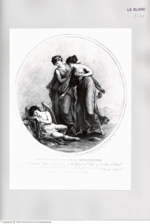 Vorderseite von Istituto Nazionale per la Grafica [http://creativecommons.org/publicdomain/mark/1.0/] Zwei Nymphen necken den schlafenden Amor - , bh508218. Foto.