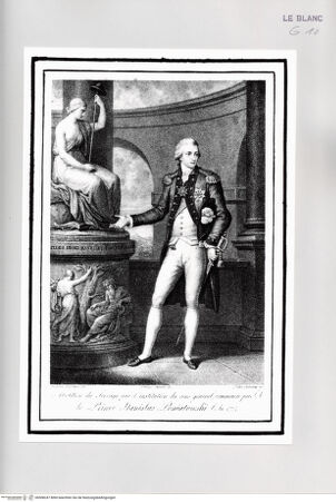 Vorderseite von Istituto Nazionale per la Grafica [http://creativecommons.org/publicdomain/mark/1.0/] Bildnis des Prinzen Stanislaw Poniatowsky - , bh508247. Foto.