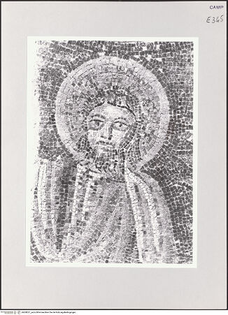 Vorderseite von ICCD [https://www.deutsche-digitale-bibliothek.de/content/lizenzen/rv-ez/] Szenen aus dem Leben Christi, Apostel und EvangelistensymboleSzenen aus dem Leben Christi: Traditio Legis - Detail: Christuskopf, bh508321_recto. Foto.