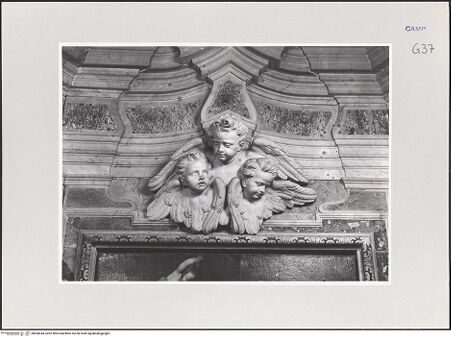 Vorderseite von ICCD [https://www.deutsche-digitale-bibliothek.de/content/lizenzen/rv-ez/] Wanddekoration der Cappella di Sant'UgoCherubim - , bh508344_recto. Foto.
