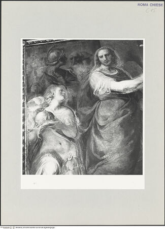 Vorderseite von Sopr. BAS ROMA [https://www.deutsche-digitale-bibliothek.de/content/lizenzen/rv-ez/] Weihe eines Altars der Basilika - Detail, bh508456_recto. Foto.