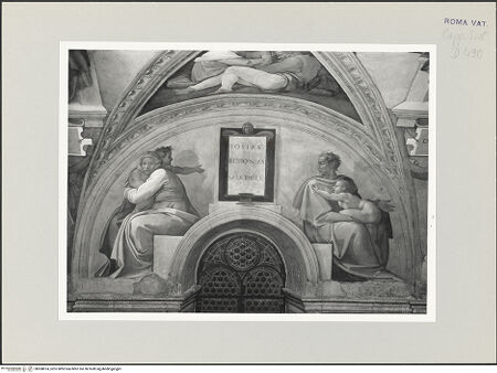 Vorderseite von Musei Vaticani [https://www.deutsche-digitale-bibliothek.de/content/lizenzen/rv-ez/] Die Sixtinische DeckeDie Vorfahren ChristiJosias, Jechoniam, Salatiel - , bh508874_recto. Foto.