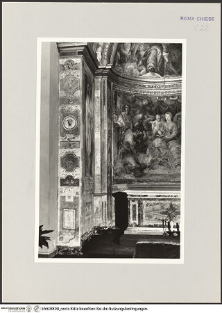 Vorderseite von Sopr. BAS ROMA [https://www.deutsche-digitale-bibliothek.de/content/lizenzen/rv-ez/] Apsisdekoration - Triumphbogen und Apsis, linke Hälfte, bh508898_recto. Foto.