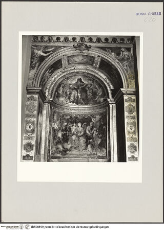 Vorderseite von Sopr. BAS ROMA [https://www.deutsche-digitale-bibliothek.de/content/lizenzen/rv-ez/] Apsisdekoration - Triumphbogen und Apsis, bh508899_recto. Foto.