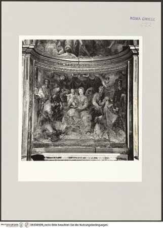 Vorderseite von Sopr. BAS ROMA [https://www.deutsche-digitale-bibliothek.de/content/lizenzen/rv-ez/] ApsisdekorationSacra Conversazione - , bh508909_recto. Foto.