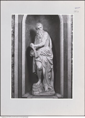 Vorderseite von ICCD [https://www.deutsche-digitale-bibliothek.de/content/lizenzen/rv-ez/] Heiliger Hieronymus - Frontalansicht, bh508953_recto. Foto.