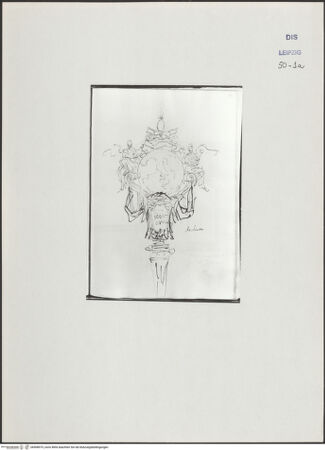 Vorderseite von Museum der bildenden Künste Leipzig [https://www.deutsche-digitale-bibliothek.de/content/lizenzen/rv-ez/] Album mit Zeichnungen und EntwürfenZeremonienstab - , bh508975_recto. Foto.