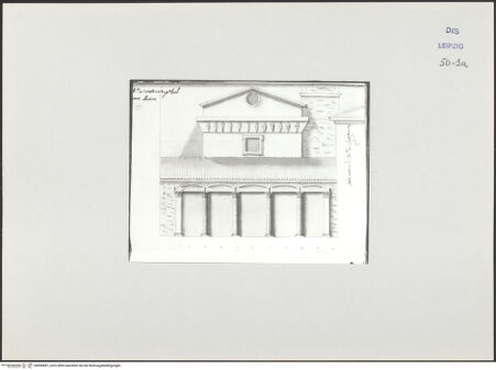Vorderseite von Museum der bildenden Künste Leipzig [https://www.deutsche-digitale-bibliothek.de/content/lizenzen/rv-ez/] Album mit Zeichnungen und EntwürfenFassadenprojekt für Santa Maria in Trastevere - , bh508987_recto. Foto.