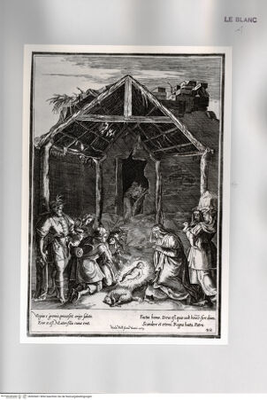 Vorderseite von Graphische Sammlung der Staatsgalerie [http://creativecommons.org/publicdomain/mark/1.0/] Anbetung der Hirten (im Gegensinn) - , bh509401. Foto.