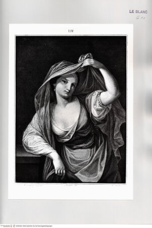 Vorderseite von Istituto Nazionale per la Grafica [http://creativecommons.org/publicdomain/mark/1.0/] Tafel LIV: Eine Sibylle oder Bildnis einer Unbekannten - , bh509461. Foto.