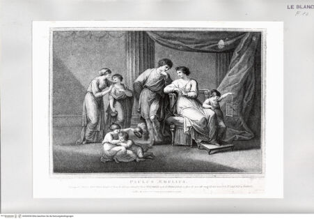 Vorderseite von Istituto Nazionale per la Grafica [http://creativecommons.org/publicdomain/mark/1.0/] Paulus Aemilius und seine Familie, 4. Zustand - , bh509550. Foto.