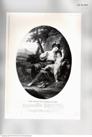 Vorderseite von Istituto Nazionale per la Grafica [http://creativecommons.org/publicdomain/mark/1.0/] Die Geburt Shakespeares, 6. Zustand - , bh509746. Foto.