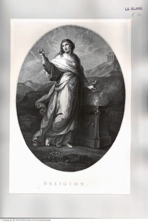 Vorderseite von Istituto Nazionale per la Grafica [http://creativecommons.org/publicdomain/mark/1.0/] Allegorie der Religion, 4. Zustand - , bh509748. Foto.