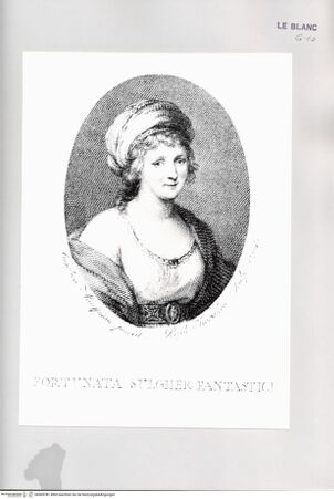 Vorderseite von Istituto Nazionale per la Grafica [http://creativecommons.org/publicdomain/mark/1.0/] Bildnis Fortunata Sulgher Fantastici - , bh509781. Foto.