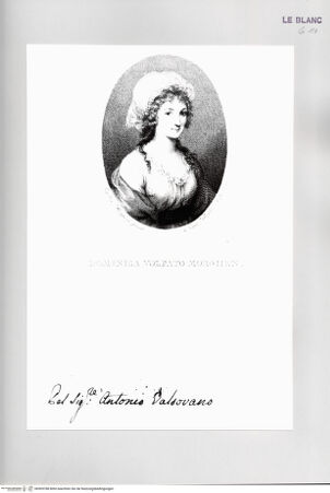 Vorderseite von Istituto Nazionale per la Grafica [http://creativecommons.org/publicdomain/mark/1.0/] Bildnis Domenica Volpato Morghen - , bh509788. Foto.