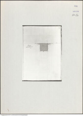 Vorderseite von Museum der bildenden Künste Leipzig [https://www.deutsche-digitale-bibliothek.de/content/lizenzen/rv-ez/] Album mit Zeichnungen und EntwürfenGrundriss eines Pfeilers - , bh510011_recto. Foto.