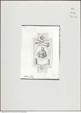 Vorderseite von Museum der bildenden Künste Leipzig [https://www.deutsche-digitale-bibliothek.de/content/lizenzen/rv-ez/] Album mit Zeichnungen und EntwürfenEntwurf für einen Kenotaph - , bh510012_recto. Foto.