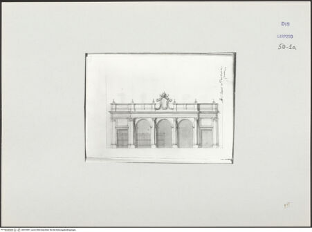 Vorderseite von Museum der bildenden Künste Leipzig [https://www.deutsche-digitale-bibliothek.de/content/lizenzen/rv-ez/] Album mit Zeichnungen und EntwürfenFassadenprojekt für Santa Maria in Trastevere - , bh510031_recto. Foto.