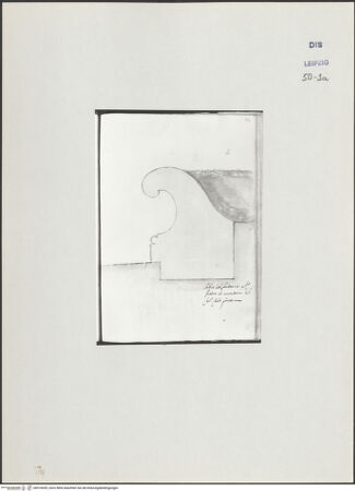 Vorderseite von Museum der bildenden Künste Leipzig [https://www.deutsche-digitale-bibliothek.de/content/lizenzen/rv-ez/] Album mit Zeichnungen und EntwürfenProfilstudie - , bh510039_recto. Foto.