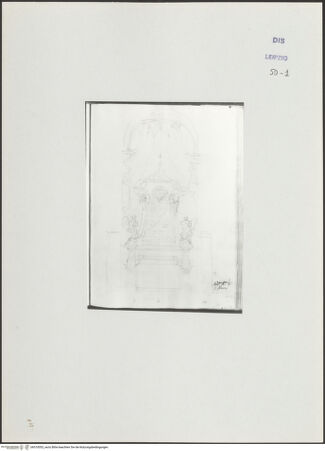 Vorderseite von Museum der bildenden Künste Leipzig [https://www.deutsche-digitale-bibliothek.de/content/lizenzen/rv-ez/] Album mit Zeichnungen und EntwürfenEntwurf für einen Hochaltar - , bh510053_recto. Foto.